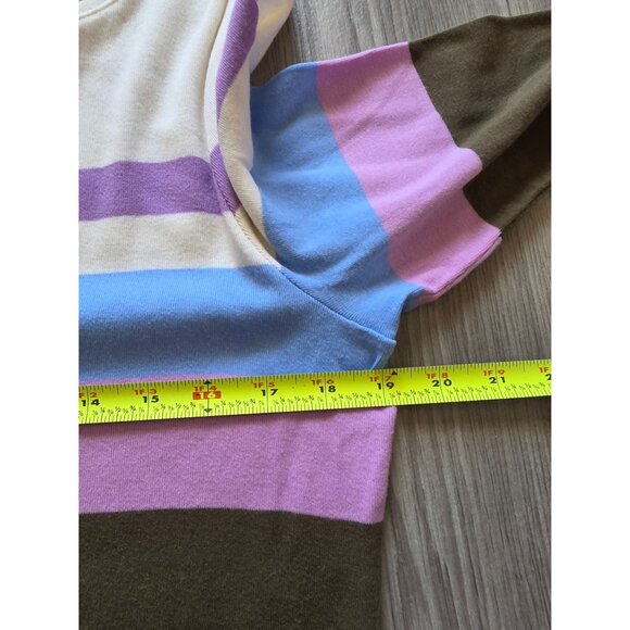 Talbots Womens Long Sleeve Striped Tee Shirt L Cotton Blend - Picture 6 of 6